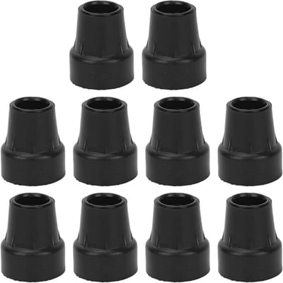 10 Stuks Universele Antislip Rubberen Stokdoppen - Vervanging voor Wandelstokken en Krukken (19mm Binnendiameter)