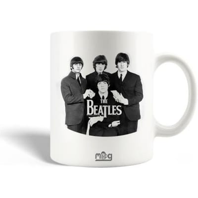 Mug en Céramique The Beatles Groupe Musical Affiche Noir Et Blanc