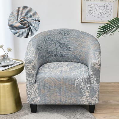 Levivel Clubfauteuilhoes Stretch Fauteuilhoes Bedrukte Kuipstoelhoes Woonkamerbankhoes Spandex Bankhoes Ontworpen Voor Barbalie Familie Kamer 1 PC