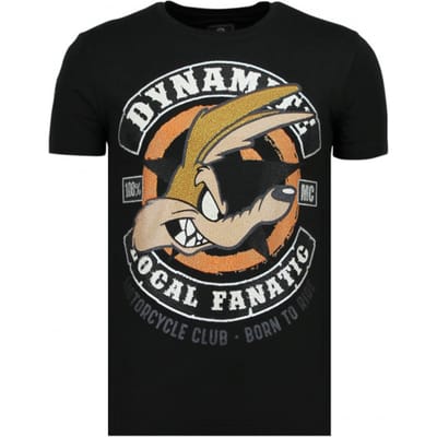 Dynamite Coyote - Bedrukte T shirt Heren - 6320Z - Zwart