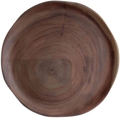 Floz Design houten dinerbord natuurlijke vorm - houten eetbord - houten bord uit één geheel - 27-30 cm - fairtrade