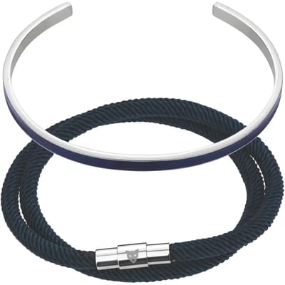 Echte leren/roestvrijstalen armband Marc Lauder