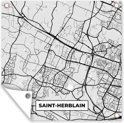 Tuin poster Stadskaart - Frankrijk - Kaart - Saint-Herblain - Plattegrond - 200x200 cm - Tuindoek