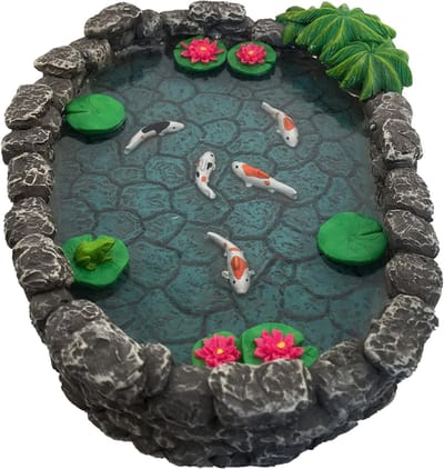 QIN® Vijverbak - Voorgevormde Vijver - Vijverbakken - ‎Veelkleurig - 16cm x 15cm x 3cm