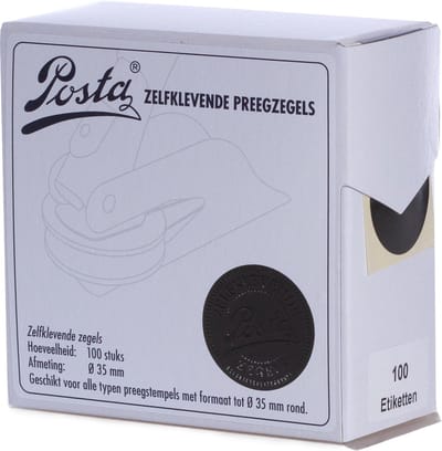 Zegeletiketten | zwart | Ø35mm