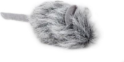 Nobleza Speelmuis Kat met Kattenkruid - Kattenspeelgoed - Pluche Speelmuis met Lange Staart - Voor Katten en Kittens - 15 cm - Grijs