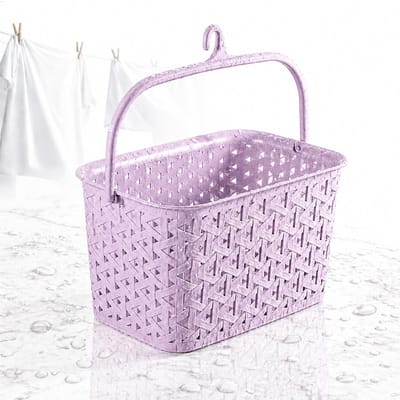 Dailygoods- Wasknijpersmand met haak - Klammermand - BPA-vrij - Wasbaar - Duurzaam - Elegant design - Wasmand