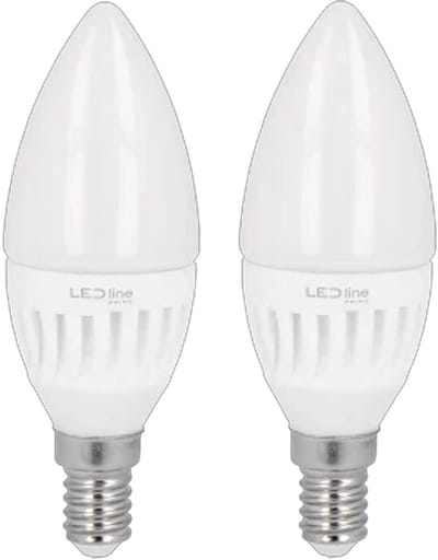 LED line PRIME LED Kaarslamp C37 E14 - 5W (vervangt 60W) - 700lm - Ø37mm - 230V - Energiezuinig - 2 stuks