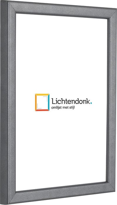 Fotolijst - Antraciet afgerond profiel - Fotomaat 10x15 - Helder glas - Art.nr. 10263510152