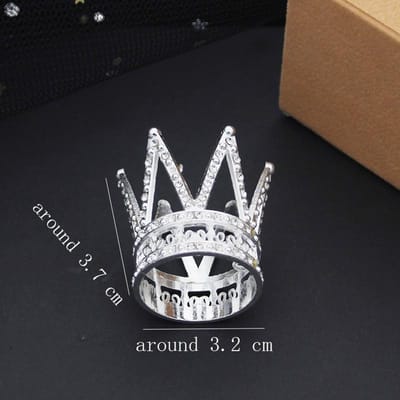 Kleine Metalen Kroon voor Kinderen Prom Verjaardag Koninklijke Diadeem Meisjes Tiara's en Kronen Sieraden Feest Prom Kleine Kroon Taartdecoratie brown