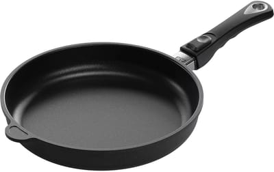 AMT Gastroguss Koekenpan Ø 28 cm hoogte 5 cm met afneembare steel LOTAN® antiaanbaklaag geschikt voor alle warmtebronnen incl. inductie
