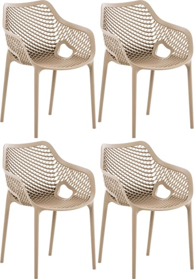 CLP Air XL Set van 4 Stapelstoelen - modder