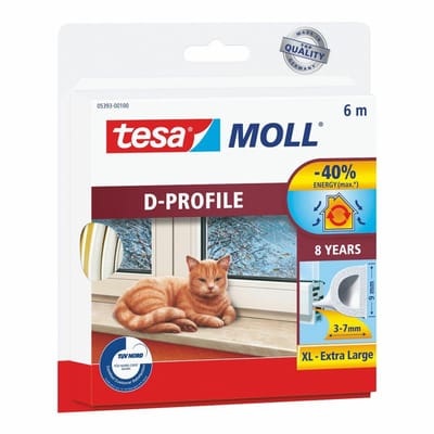 Tesa Tesamoll - Raamsluiting - D-profiel - 6m - Biam