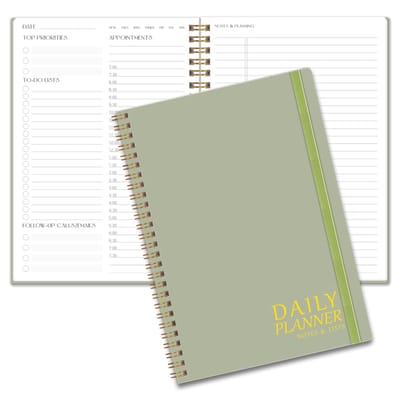 Dailygoods- Dagelijkse Planner - Ongedateerd - Takenlijst - Notitieboek - A5-agenda - 15 x 21,8 cm - Efficiënte planning