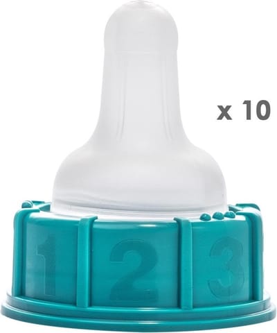 10x lekvrije Materni 1-2-3 spenen groen voor baby's >2,75 kg - slow flow