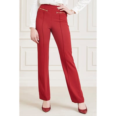 GUESS Marciano By  Lillibeth Pant Dark Jam Red Maat: 38 | Straight Broeken Outlet | Dames | Rood