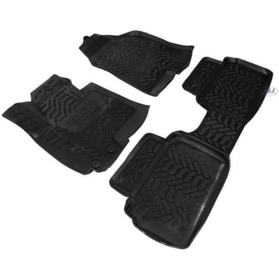 Tapis De Sol En Caoutchouc - J&J AUTOMOTIVE - Hyundai Ix35 - Sur Mesure - Antidérapant - TPE Non Toxique noir