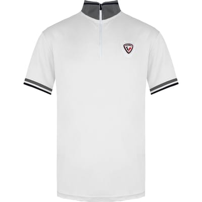 Rossignol Korte Mouw 3/4 Ritssluiting Wit Heren Virage Poloshirt RLEMY04 130