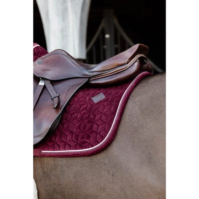 Kentucky Horsewear - Zadeldoek velvet jumping bordeaux pony
