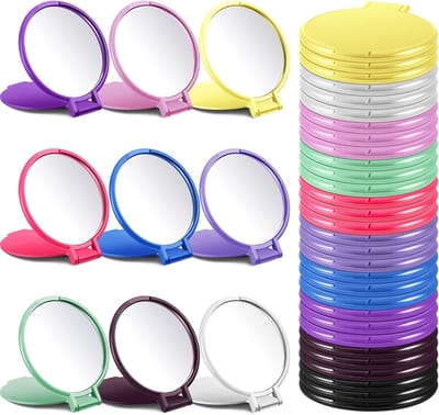300x Mini Compacte Make-up Spiegels Rond - Draagbaar Zakformaat Reisspiegel voor Handtas en Portemonnee