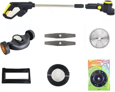 Draadloze Grastrimmer - Elektrische Snoeier Tuin - Gazon Onderhouden - Borstelloze Motor - 91-130cm Lengte - Zilver