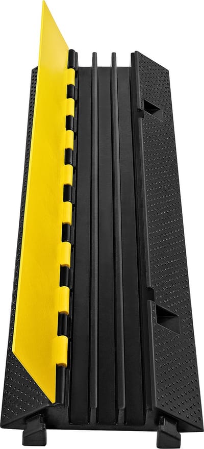 VEVOR Kabel Bescherming Kabelbrug 103x30x5,5 Cm 3 Channel Kabelgoot Cable Protector Wire Cover Ramp Ramp Concerts Cuttable Wholesale
