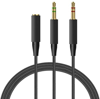 Allecto - Audio aux Kabel - 1.8M - Betrouwbare verbinding - Geschikt voor gaming - Compatibel met Cloud Stinger - Geen inline microfoon - Ideaal v