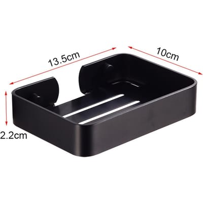 Porte-savon en aluminium spatial noir