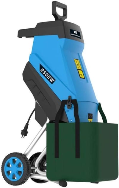 DD® Hakselaar - Hakselaar Versnipperaar - Hakselaar Electrisch - Inclusief 45 Liter Verzameltas - 2500 Watt - Blauw - ‎49cm x 40cm x 104cm