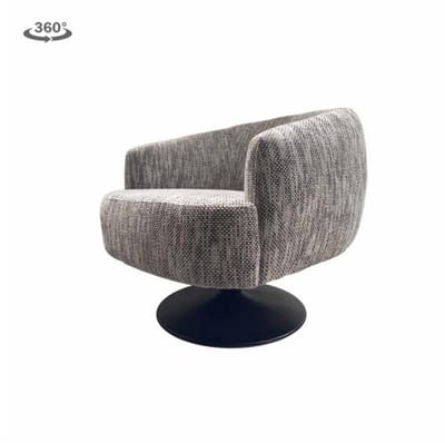Tower Living Barga Fauteuil - fabric TED 8 white-grey (draaibaar)