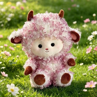 Schattig Krullend Lam Knuffeldier Zacht Kleurrijk Schaap Knuffeldier Met Pluizige Gekrulde Bont Knuffel Voor Kinderen Verjaardagscadeau Slaapkamer Decor