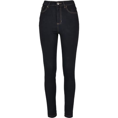 Urban Classics - Organic High Waist Skinny jeans - Taille, 27 inch - Donkerblauw