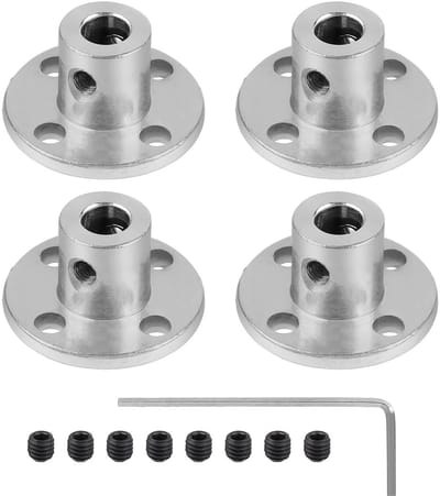 4 stuks Asverbinding Flenskoppeling voor Modelbouwmotoren, 3mm Flens, Golfverbinding, Koppeling Flenzen, Flexibele Aandrijving, Accessoires voor Modelbouw en Koppelingen