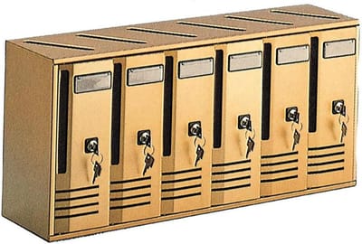 Cassette Doos - Voor 6 personen - Opslag - Duurzaam materiaal - 63 x 31 x 195 cm - Brons