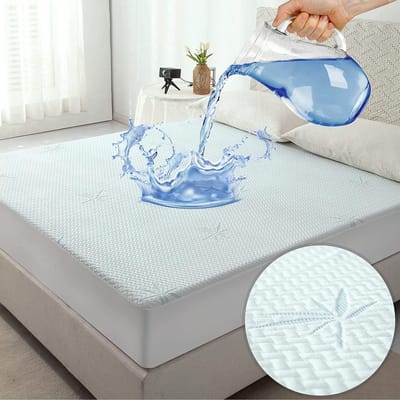 SnelShoppen - Bamboe Matrasbeschermer 180x200 cm, Waterdicht, Öko-TEX® Goedkeuring, Flexibele Diepe Zak, Ultrazachte Hoes voor Matrastoppers, Ideaal v