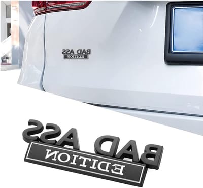 3D metalen stickers voor auto, zelfklevende emblemen voor interieur en exterieur decoratie, zwart en wit