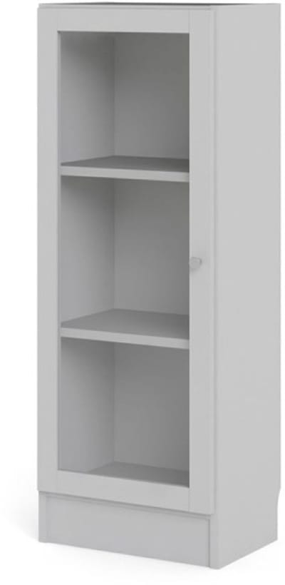 Base wandkast 1 glazen deur wit.