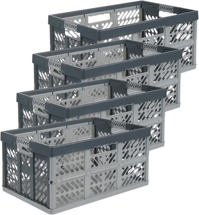 Professionele Klapbox 45 Liter - Grijs-Antraciet - 4 Stuks