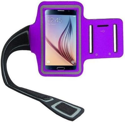 Handige Mobielhouder Arm Voor Hardlopen - Paars - Joggen - Rennen - Telefoonhouder - Muziek - Armband - Sportarmband - Trainen - Fitness