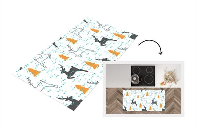 Keukenloper - Loper keuken - Hert - Patroon - Boom - 120x60 cm - Keukenloper vinyl