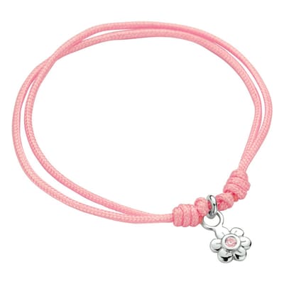 Zilver Gerhodineerde Armband bloem zirkonia 1800797