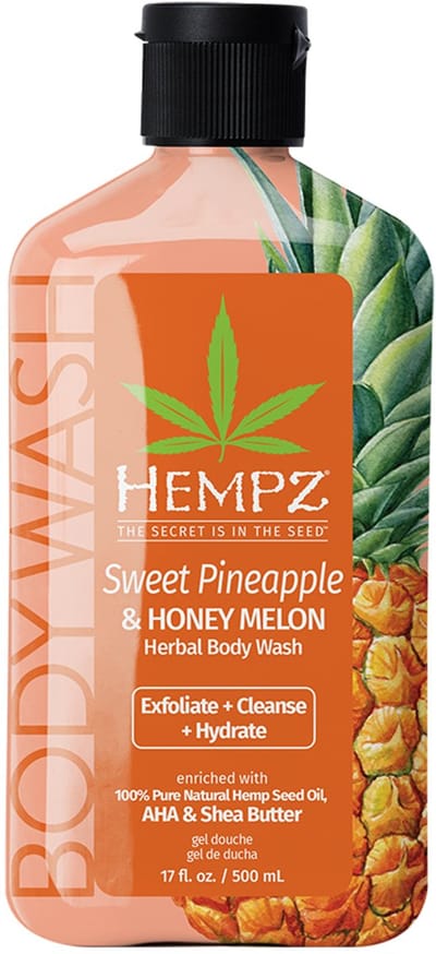 Hempz Original Sweet Pineapple & Honey Melon Herbal Body Wash 500 ml - Bodywash Shower Gel - Douchegel voor Dames en Heren - Ananas Honing Meloen