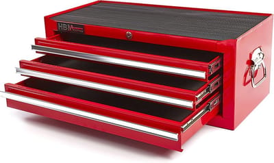 Hbm b verktygslåda verktygsskåp röd - Gediget och pålitligt - 670 x 315 x 265 mm - Solida kullagerstyrningar (dubbellager) - 2 nycklar