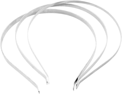 Hoofdband - Haaraccessoires - Metaal - DIY - Zilver - Elastisch - Geschikt voor alle haartypes - 20 stuks 5 mm brede dunne zilveren harde metalen hoofdbanden, sluitingen, tiara's, knutselaccessoires