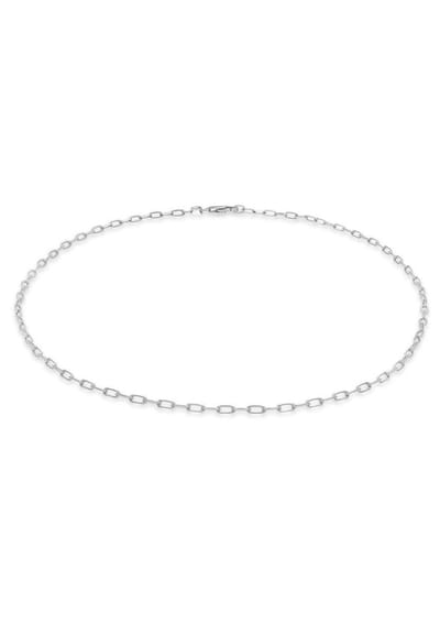 Elli - Halsketting - Dames Choker Link Ketting Ovaal Trend Filigraan Basis in 925 Sterling Zilver Verguld - Dames