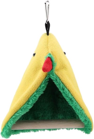 Pluche Hangmat voor Vogels - Parrot Triangle Plush Hammock Tent Bed - Hangende Cave en Speelgoed