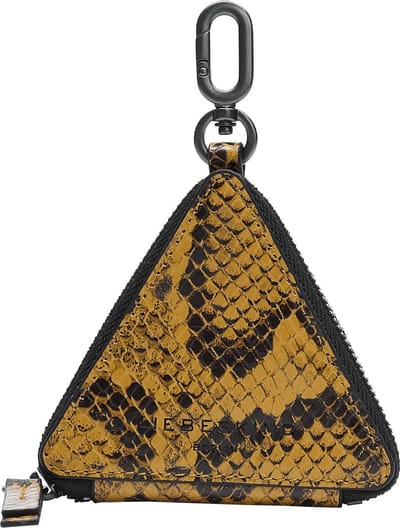 LIEBESKIND BERLIN Leren Utensil zak Snake Pendant Triangle Etui Dijon Geel