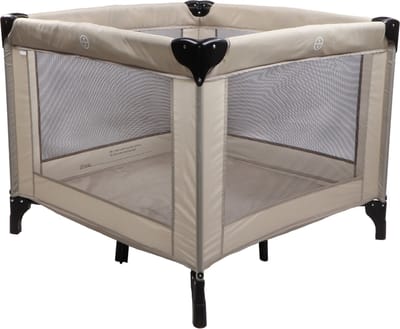 MamaLoes Inklapbare Box voor Baby - Beige - Compacte Kinderbox - Inclusief draagtas - Luuk