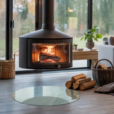Coloray Vloerplaat Houtkachel - Onderplaat Kachel - 70 cm x 70 cm - Houtkachel Vloerplaat - Turkoois Vloerplaat Kachel - Onderplaat Voor Houtkachel - Vloerplaat voor Houtkachel - Vloerplaat Open Haard - Verwarmingsaccessoires