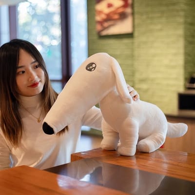 Klikkopers® - Borzoi Hond Knuffel - 60CM - Squish Knuffel - Hond Knuffel - Kawaii Kussen - Borzoi Hond Knuffel - Meme Knuffels - Let Me Do It For You Dog